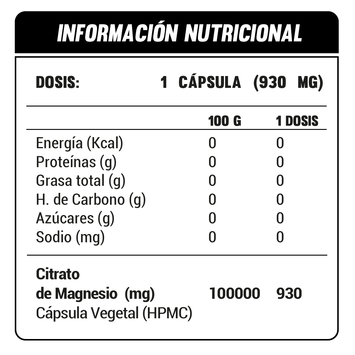 Magnesio Citrato 930mg