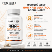 NMN + Resveratrol Celullar Health Longevity 60 Caps