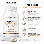 NMN + Resveratrol Celullar Health Longevity 60 Caps