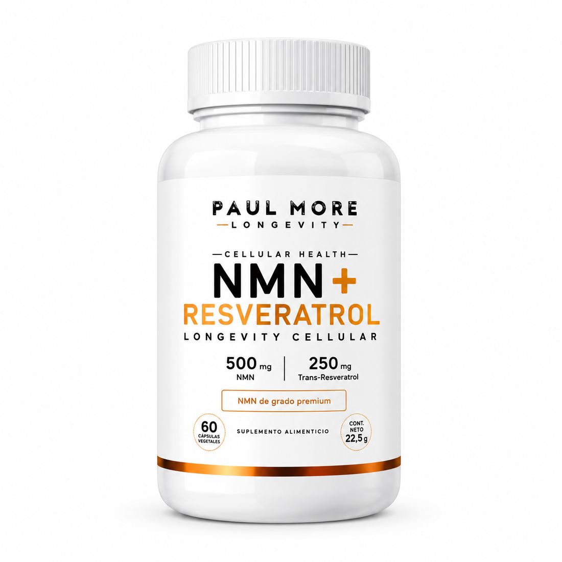 NMN + Resveratrol Celullar Health Longevity 60 Caps