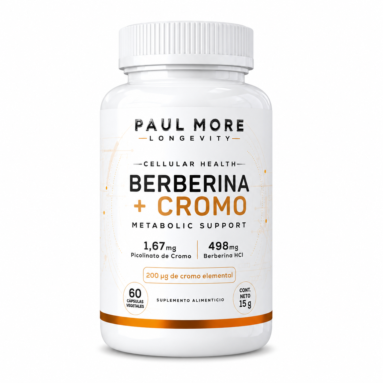 Berberina + Cromo Metabolic Support Longevity 60 Caps