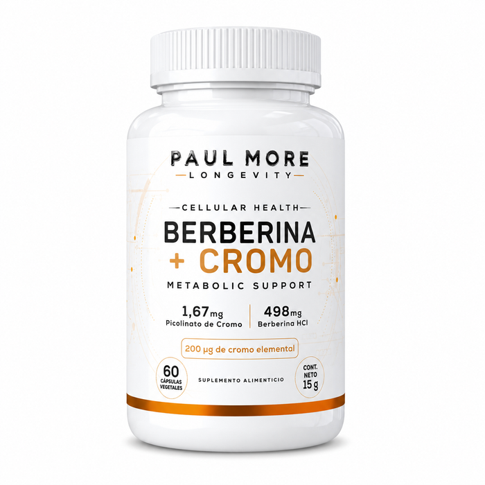Berberina + Cromo Metabolic Support Longevity 60 Caps