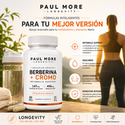 Berberina + Cromo Metabolic Support Longevity 60 Caps