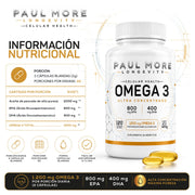 Omega 3 Paul More Ultra Concentrado 1200mg Epa Dha 120 Caps