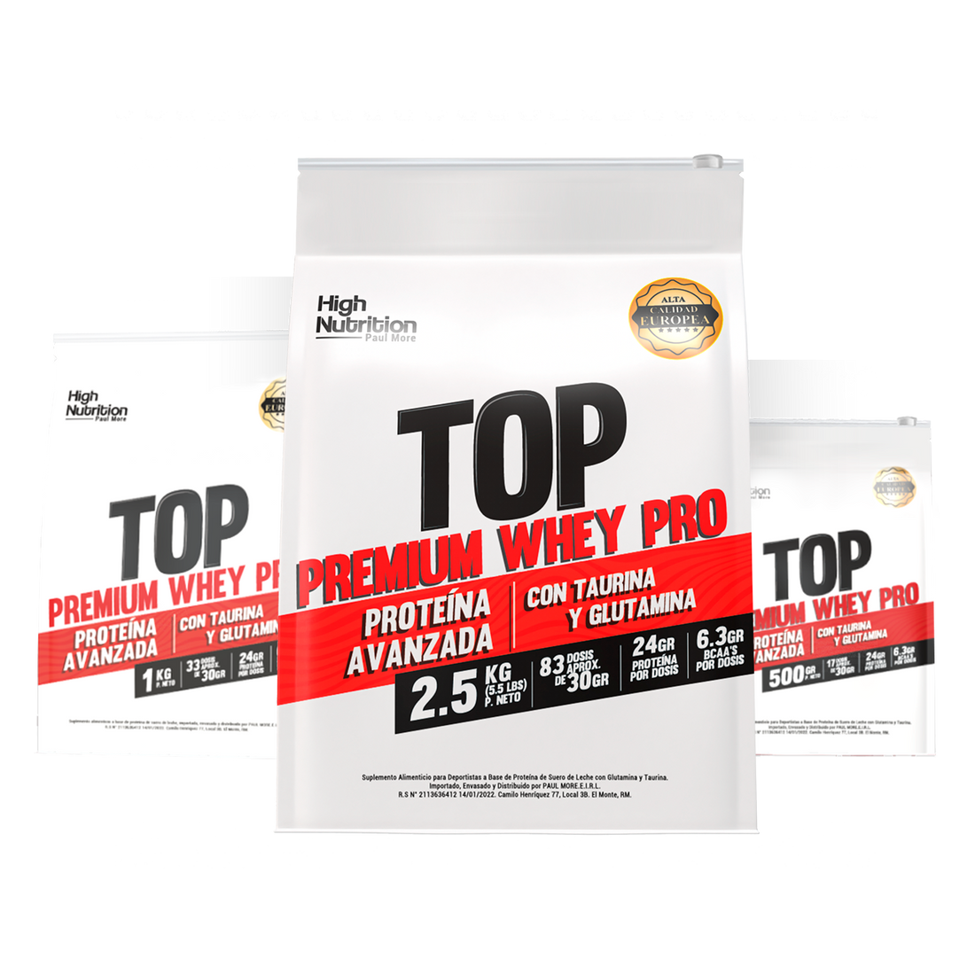 Top Premium Whey Pro + Taurina y Glutamina