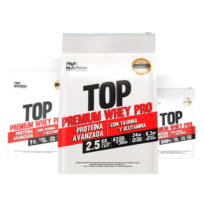 Top Premium Whey Pro + Taurina y Glutamina